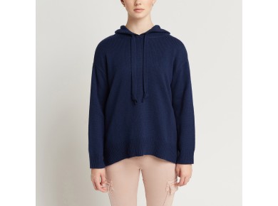 Milson Brooke Knitted Hoodie French Navy